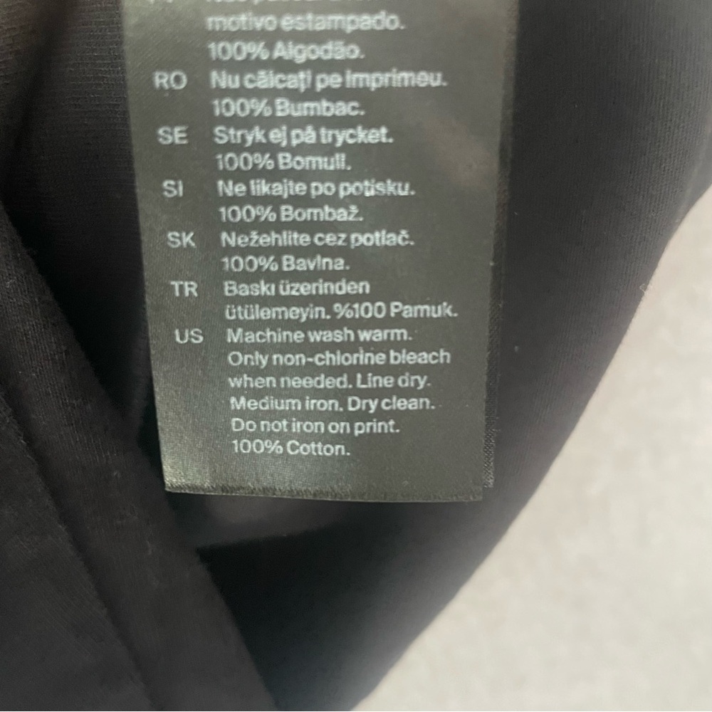 COS Mens Black Long Sleeve Cotton T Shirt Large - Picture 4 of 7